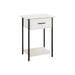 Contemporary 2 Tier Accent Table With Storage Drawer