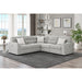Emiliano - Sectional Sofa With 3 Pillows - Nickel
