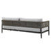Felicia - 4 Piece Outdoor Aluminum & Rope Conversation Set With Fabric Cushions - Light Gray / Black