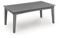Cove Beach - Rectangular Cocktail Table - Gray