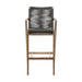 Brielle - Outdoor Light Eucalyptus Wood And Charcoal Rope Bar Height Stool Set