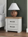 Savonport - Two Drawer Night Stand - White / Brown