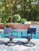 Rocky Creek - Sling Swivel Chair (Set of 2) - Blue / Gray