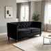 Button Tufted Loveseat, 2 Seater With Square Arm Couch For Living Room