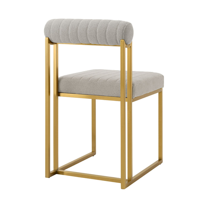 Anastasia - Dining Chair (Set of 2) - Brushed Gold / Taupe