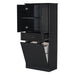 Modern Bathroom Storage Cabinet With Two Laundry Baskets, One Drawer, Adjustable Shelf