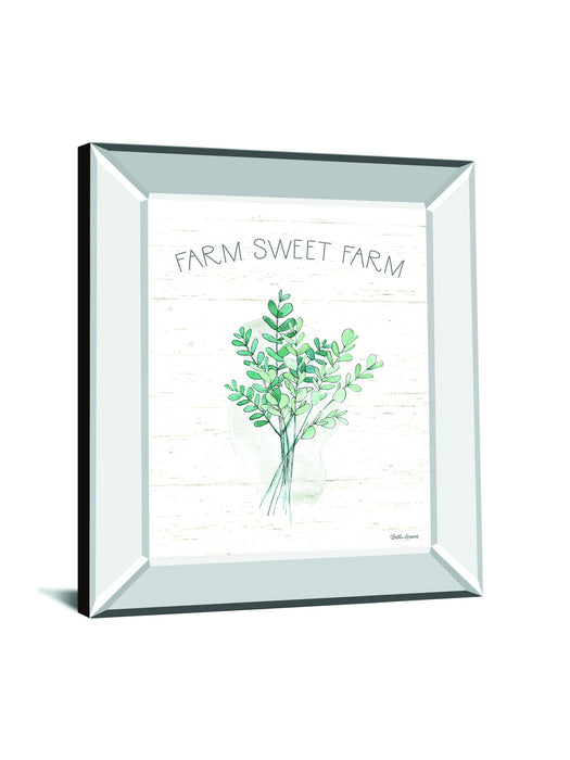 Farmhouse Cotton V By Beth Grove - Mirror Framed Print Wall Art - White