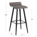 Ale - Contemporary Fixed Height Bar Stool (Set of 2)
