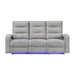 Isolde - Power Reclining Sofa, LED Lighting - Gray