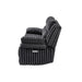 Winston - Power Reclining Sofa With LED Lighting, Hidden Drawer, And Drop Down Table - Black