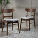 Modern Dining Chair With Upholstered Seat And Wood Frame