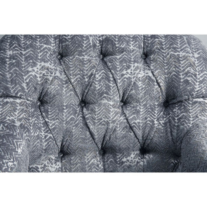 Gaura - Chair With Pillow - Dark Gray Velvet