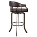 Pharaoh - Swivel Faux Leather Bar Stool - Brown Finish