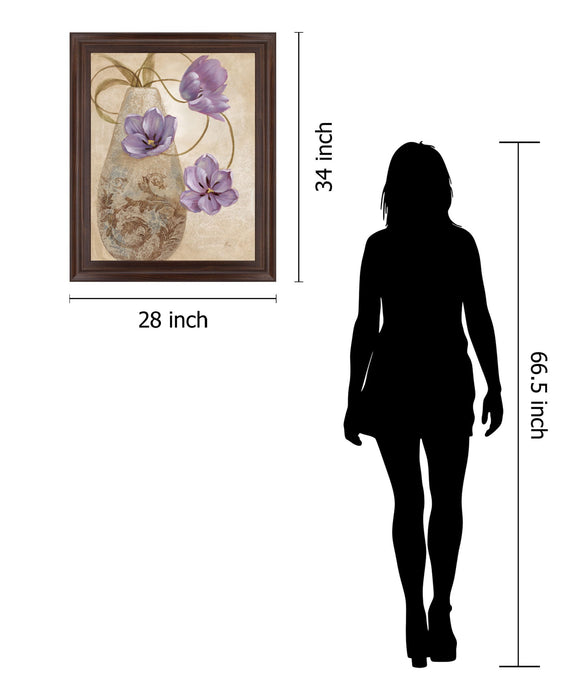 Twilight Petals - 28" x 34" Framed Wall Art