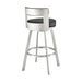 Lynof - Swivel Bar Stool - Brushed Stainless Steel Finish