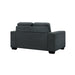 Yvonne - Fabric Loveseat With Track Arms