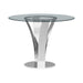 Celina - 5-Piece Round Tempered Glass Tabletop Dining Table Set With Stools Seats Up To 4 - White