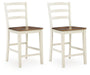 Brinfern - Barstool (Set of 2) - Brown / Antique White