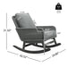 Contemporary Minimalist Wicker Rocking Chair With Soft Cushions