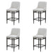 Marvin - Steel Frame Faux Leather Upholstered Bar Height Barstool
