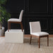 Dining Chairs With Upholstered Seat And Backrest (Set of 2) - Light Beige / Walnut