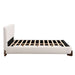 Queen Size Elegant Terry Upholstered Bed - White