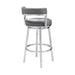 Titana - Swivel Faux Leather And Brushed Stainless Steel Bar Stool