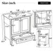 Freestanding Vanity With 1 Drawer & 2 Soft Close Doors With Door Mounted Storage
