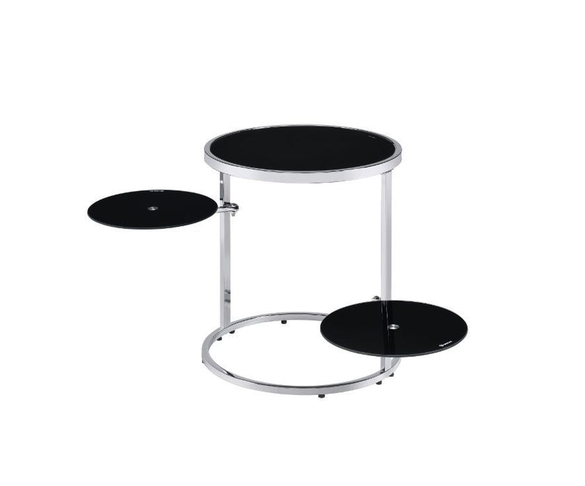 Lynch - Accent Table - Black & Chrome