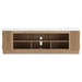 Camdill - XL TV Stand With Fireplace Option - Light Brown