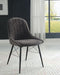 Abraham - Side Chair (Set of 2) - Dark Gray Fabric & Black