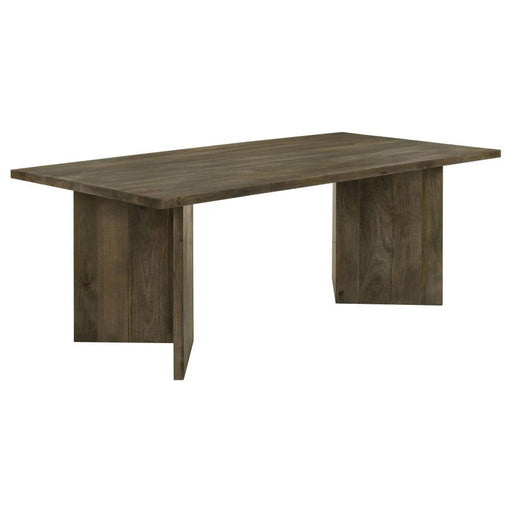 Tyler - Rectangular Double V-Leg Dining Table - Mango Brown Sacramento Furniture Store Furniture store in Sacramento