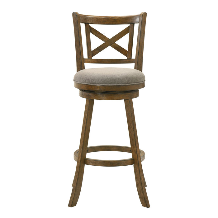 Kodi - Modern Farmhouse Swivel Wood Bar Height Kitchen Bar Stool