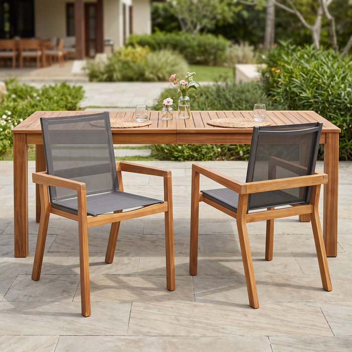 Belfast - Dining Chair With Acacia Wood Frame And Seating (Set of 2)