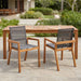 Belfast - Dining Chair With Acacia Wood Frame And Seating (Set of 2)