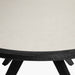 Cezar - 51" Round Outdoor Dining Table, Seats 4 - Black & White Veinstone