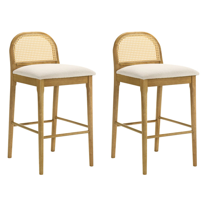 Lucio - Modern Farmhouse Wood Bar Height Kitchen Bar Stool