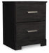 Belachime - Two Drawer Night Stand - Charcoal