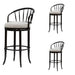 Luther - Commercial Grade Steel Frame Fabric Upholstered Swivel Bar Height Barstool
