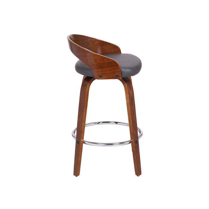 Sonia - 26" Counter Height Swivel Bar Stool - Walnut Wood