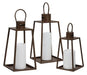 Elmsworth - Indoor/Outdoor Lantern Set (Set of 3) - Brown