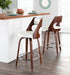 Cecina - Mid-Century Modern Fixed Height Counter Stool With Swivel And Round Footrest (Set of 2)