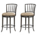Vince - Commercial Grade Steel Frame Faux Leather Upholstered Swivel Counter Height Barstool