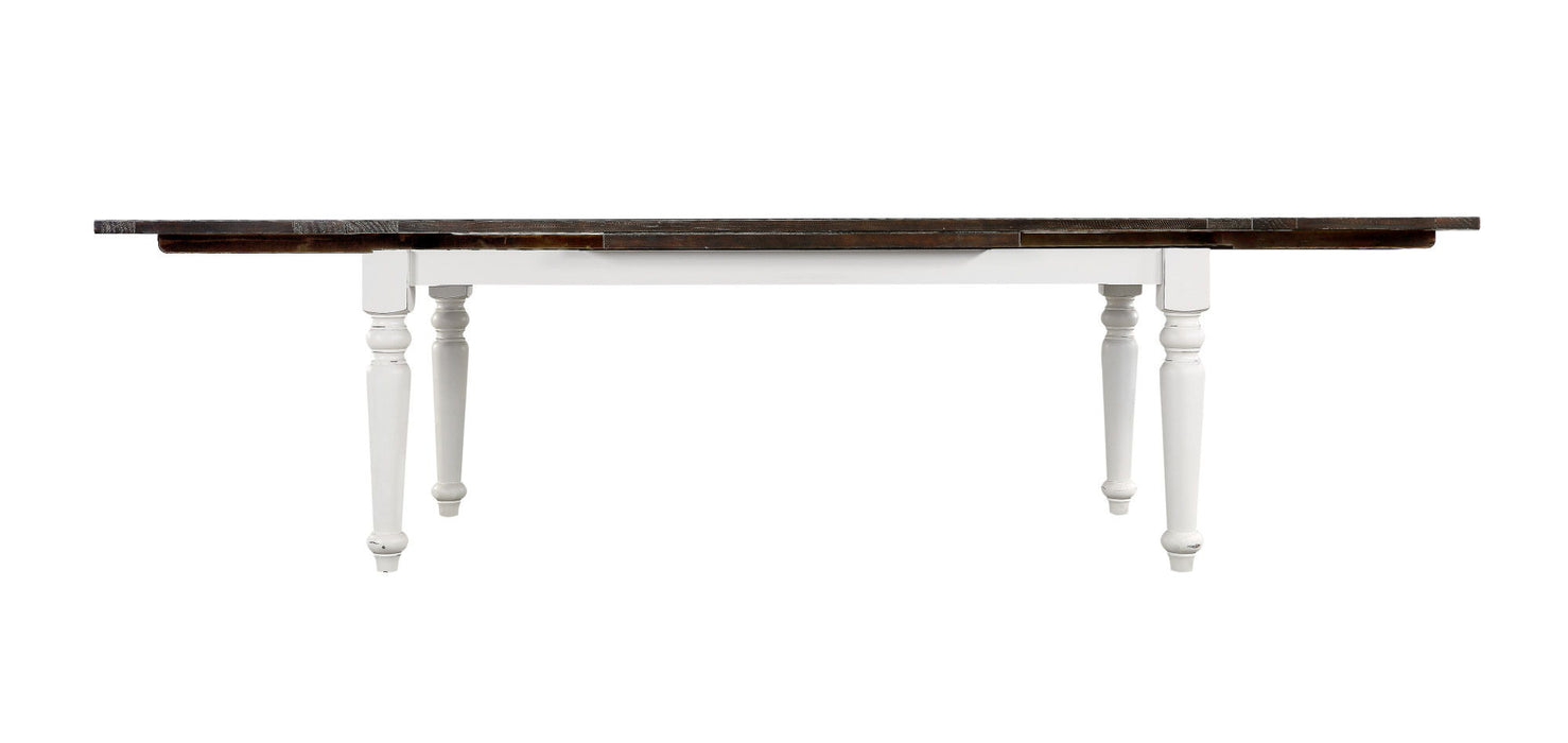 Dining Table With Leafs - Brown / White