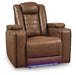Gruaro - Power Recliner With Adjustable Headrest - Amber