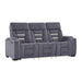 Austin - Reclining Sofa With Storage Arms - Gray