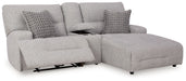 Nuvella upholstered reclining sectional with one-touch controls furniture store Sacramento