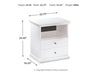 Bostwick - White - One Drawer Night Stand Sacramento Furniture Store Furniture store in Sacramento