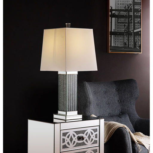 Noralie - Table Lamp - Mirrored & Faux Stones - 30" Sacramento Furniture Store Furniture store in Sacramento