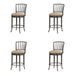 Vince - Commercial Grade Steel Frame Faux Leather Upholstered Swivel Counter Height Barstool